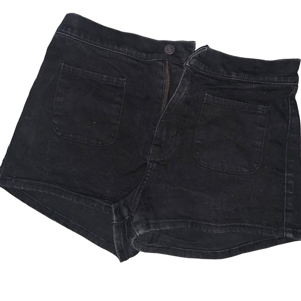 Black Abercrombie mini shorts boho high waisted preppy spring denim casual